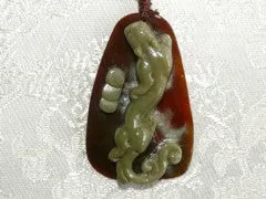 Vintage Auspicious Pixiu High Polish Jadeite Pendant