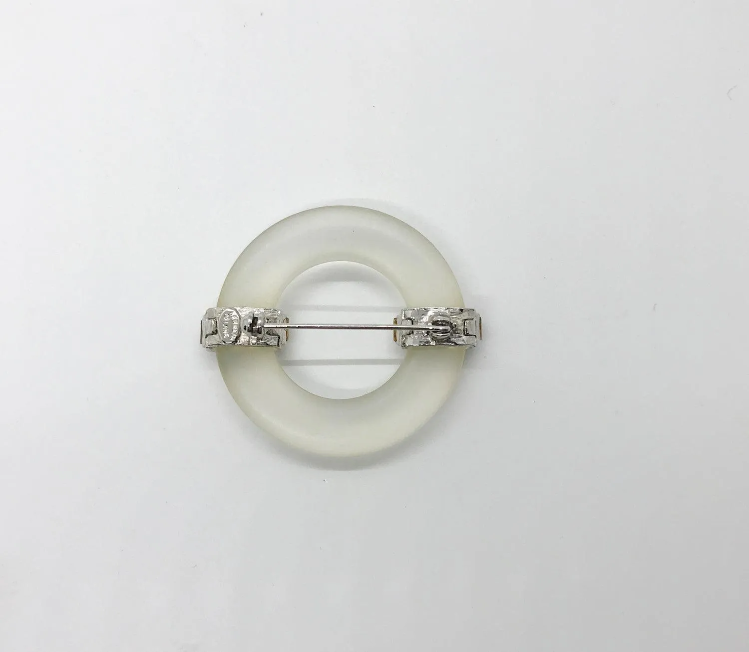 Vintage Kenneth Lane Deco Style Clear Lucite and Baguette Brooch