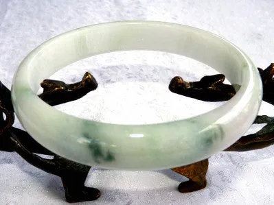 Vintage Old Mine Burmese Jadeite Large Bangle Bracelet 75 mm (BB2966)