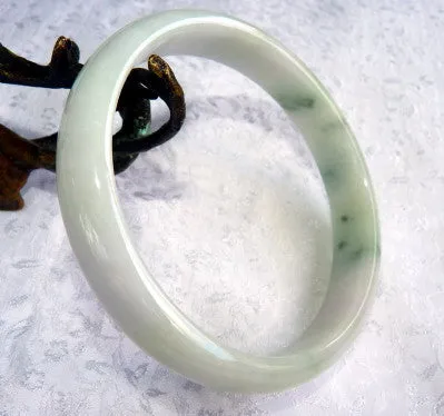 Vintage Old Mine Burmese Jadeite Large Bangle Bracelet 75 mm (BB2966)