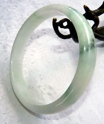 Vintage Old Mine Burmese Jadeite Large Bangle Bracelet 75 mm (BB2966)