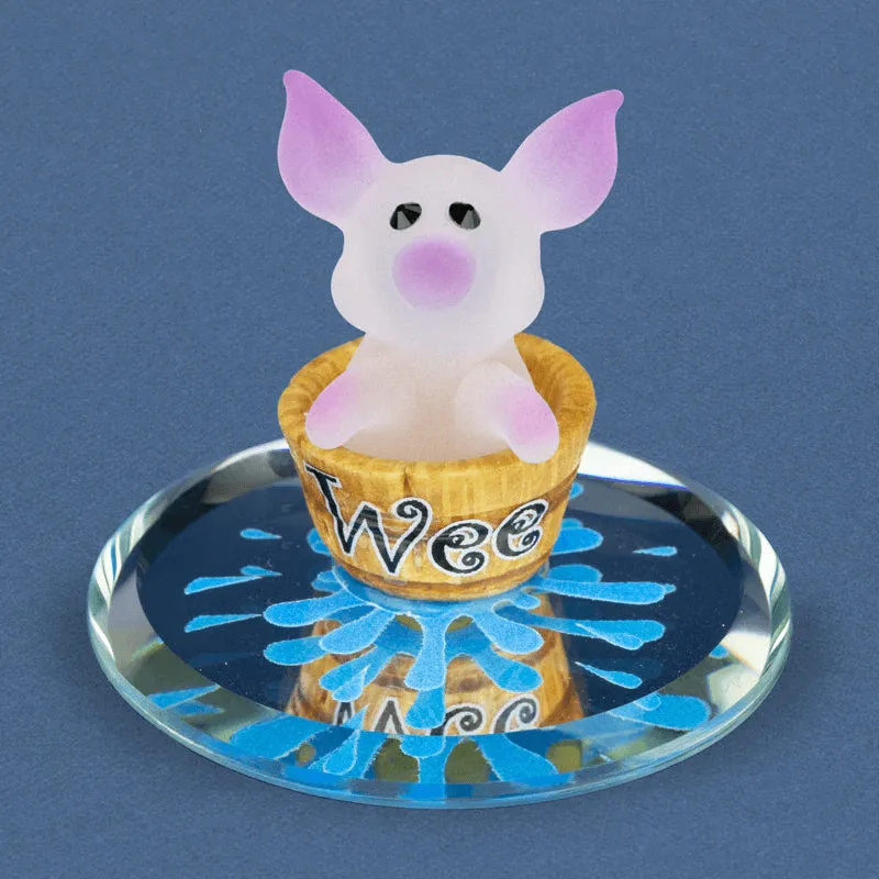 Wee Pig Glass Figurine