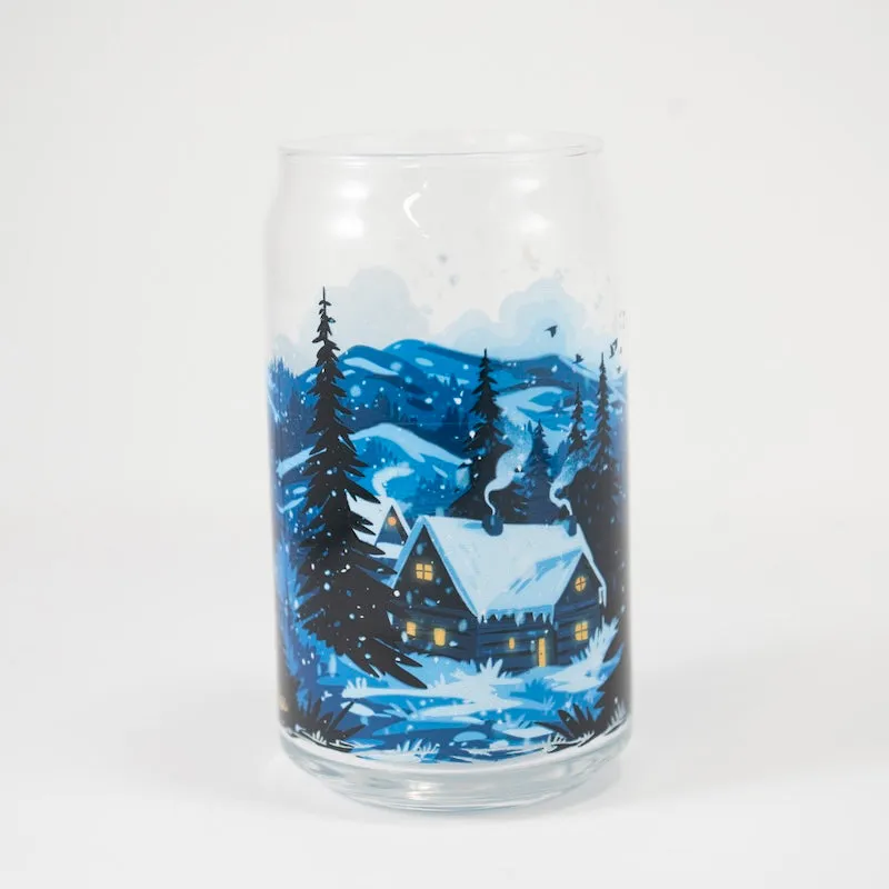 Winter Village 16oz Glass