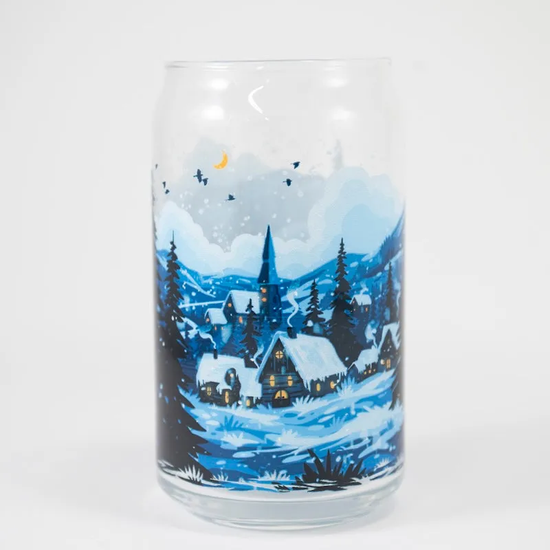 Winter Village 16oz Glass