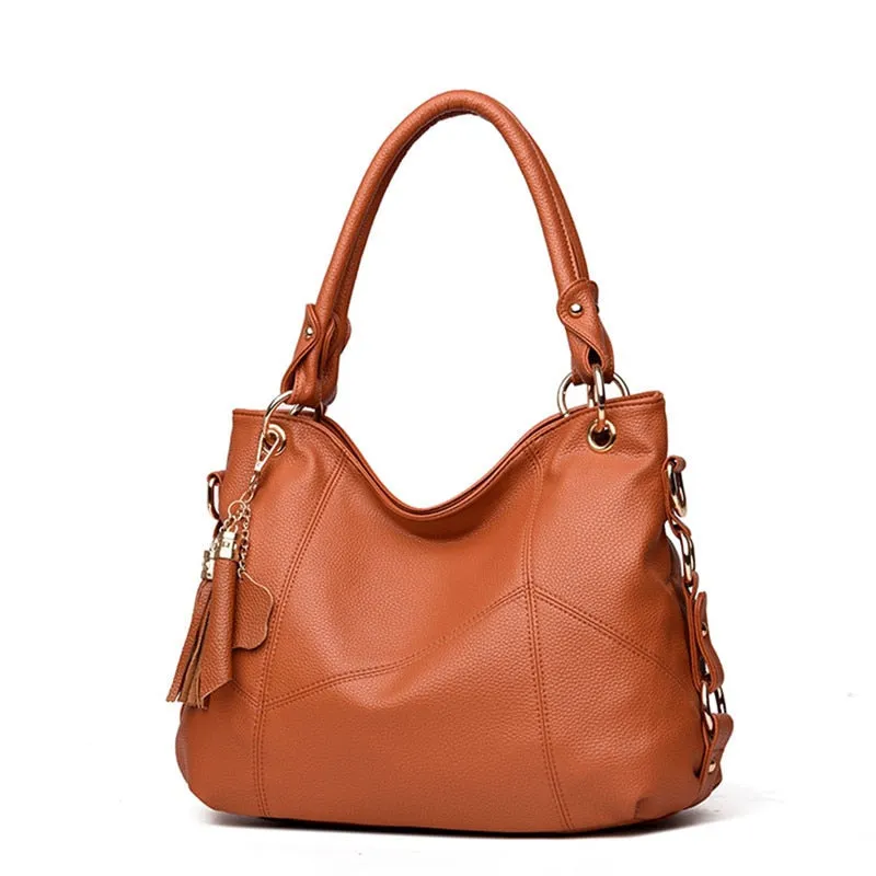 Women's Thread Pattern Genuine Leather Crossbody Shoulder Handbags