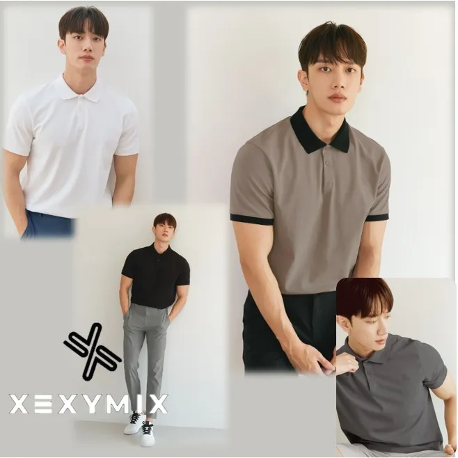 XEXYMIX  |Unisex Plain Logo Polos