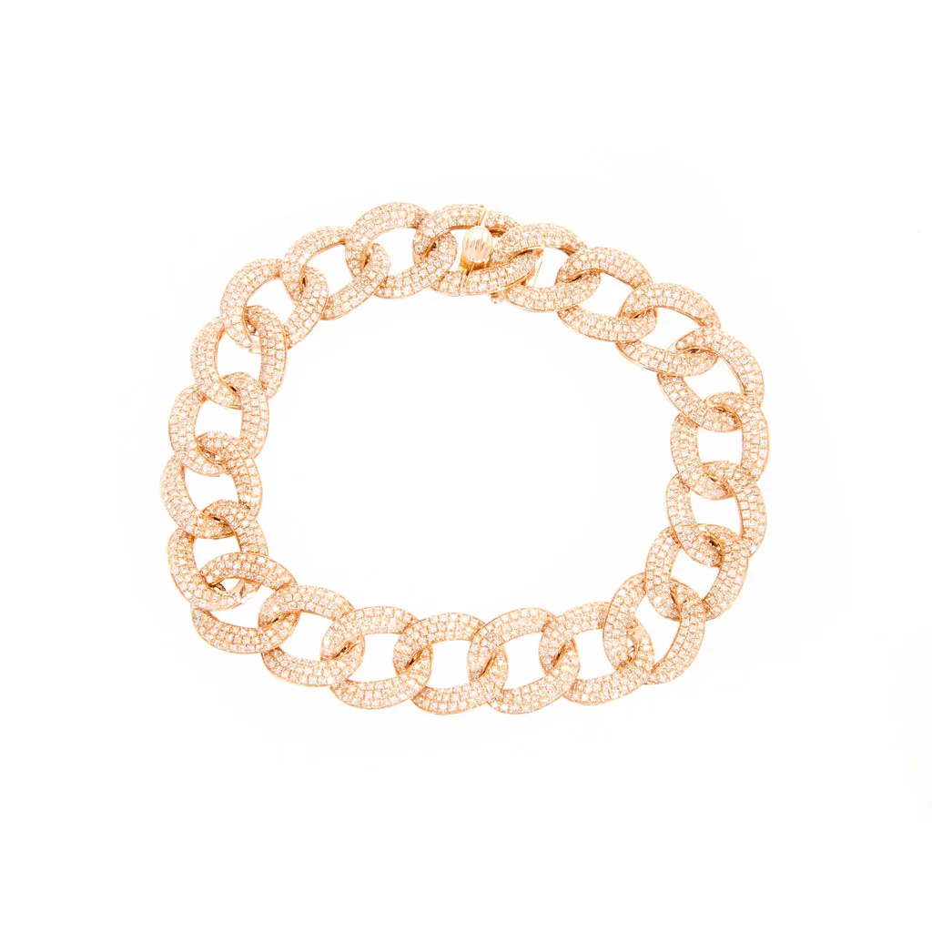 XL Diamond Pave Chain Bracelet