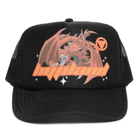 YUGIOH SLYFER TRUCKER HAT (BLACK/BLACK)