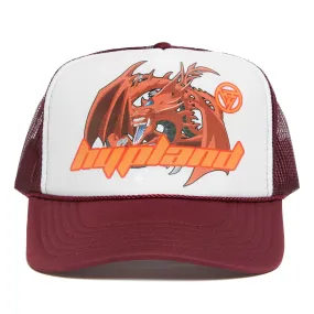 YUGIOH SLYFER TRUCKER HAT (BURGUNDY/WHITE)